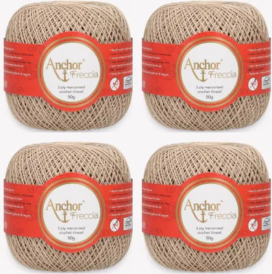 Productafbeelding van 4 bollen Anchor Freccia 12 – katoendraad voor fijn breien (kleur 00388)