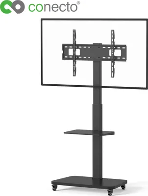 Produktbild von conecto CC50863 TV-Ständer Standfuß für Flachbildschirm LCD LED Plasma höhenverstellbar 37-75 Zoll (94-190 cm, bis 40 kg Tragkraft) max. VESA 600x400mm, schwarz
