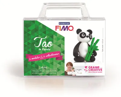 Zdjęcie produktu dla Zestaw do zabawy i modelowania z gliny polimerowej dla dzieci - panda Tao 6,5 cm
