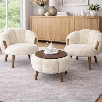 Obrázok produktu pre Hanah Home, kvalitná súprava stolíkov (3 kusy) z dreva javora s povrchovou úpravou sýtej farby | 100% melamín