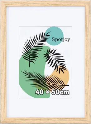 Immagine prodotto di Cornice Spotjoy 40x50 cm bianca con vetro acrilico e passe-partout