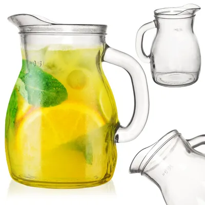 Immagine prodotto di Orion caraffa piccola in vetro caraffa in vetro caraffa per acqua caraffa in vetro con manico 500 ml