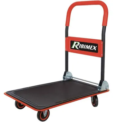 Image de Chariot de Transport 200 kg - 4 Roues - Manche Pliant - Pratique et Maniable - D-Work