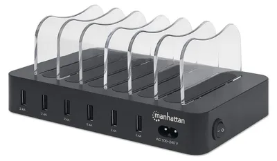 Image de Manhattan 102254 Manhattan 6-Port USB-Ladestation USB-A-Ports 2,4 A/5 V 55W