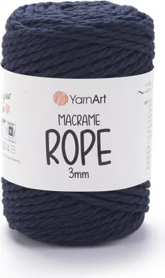 Zdjęcie produktu dla Yarn Art Macrame Rope 3 mm 63 m 784 Navy Blue Sznurek