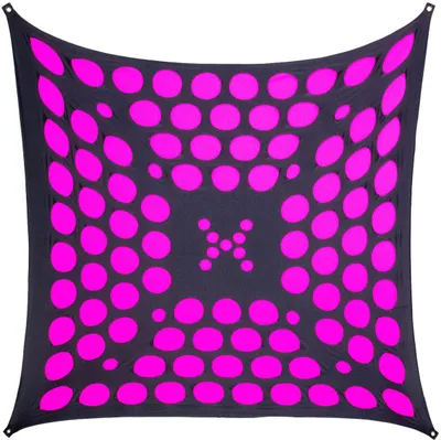 Produktbild von PSYWORK Schwarzlicht Segel Elasthan "3D Neon Space Dots Black" Pink, 3x3m