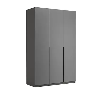 Produktbild von 3‑türiger Kleiderschrank Grafit Matt – 1340 × 2110 × 550 mm
