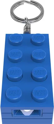 Produktbild von LEGO Taschenlampe 2x4 Stein blau Schlüsselanhänger