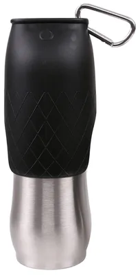 Immagine prodotto di Dehner beverino per cani Travel, anche come ciotola, 600 ml, acciaio inox, nero