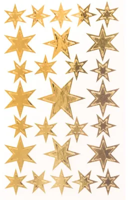 Obrázok produktu pre Z-Design 52252, Weihnachtssticker, Sterne, 2 Bogen/54 Sticker