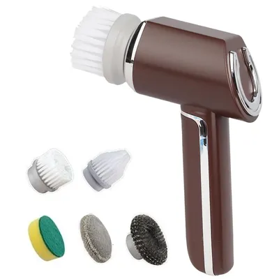 Produktbild von Kabellose Elektro-Reinigungsbürste ,350 U/min, 5 Aufsätze, leistungsstark, wasserfest, für Küche, Bad, Auto & Fliesenfugen