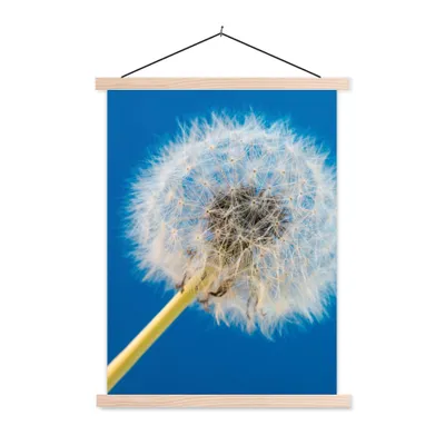 Produktbild von MuchoWow® Textilposter Löwenzahn - Blume - Terrasse 120x160 cm mit holzfarbenen Rahmen - Plakatkarton