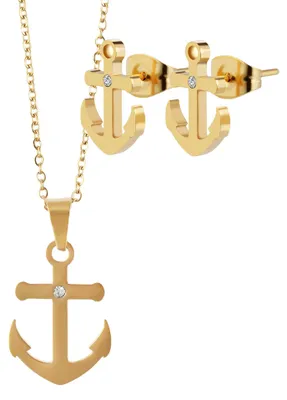 Produktbild von Akzent Damen Schmuckset Miera Edelstahl gold