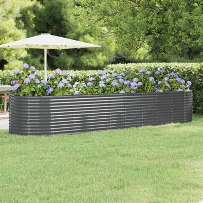 Produktbild von vidaXL Hochbeet Verzinkter Stahl 396x100x68 cm Anthrazit