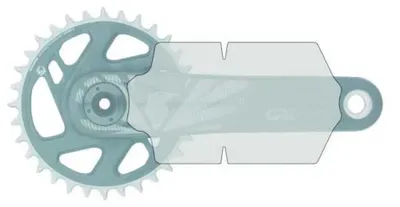 Produktbild von Slicy Sublimistick Kurbelschutzaufkleber Silber Silber One Size