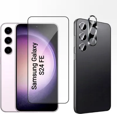 Produktbild von CLM-Tech Panzerglas 9H für Samsung Galaxy S24 FE (2 Stück), kristallklar, Anti-Fingerabdruck, Blasenfreie Installation, Unterstützt Fingerabdruck-ID, Kompatibel mit den meisten Handyhüllen.
