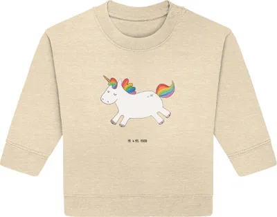 Produktbild von Mr. & Mrs. Panda Organic Baby Pullover Einhorn Happy 6. - 12. Monat - Natural Raw - Geschenk, Spannend, Spaß, Einhörner, Lächeln, Bullover, Unicorn, Lebensfreude