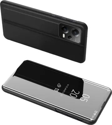 Zdjęcie produktu dla Clear View Case etui do Xiaomi Redmi Note 12 5G / Poco X5 5G pokrowiec z klapką czarne