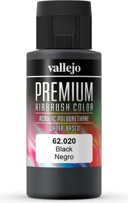 Produktbild von Vallejo 62.020, 60 ml, Schwarz, Matte, Flasche