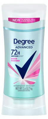Produktbild von Degree - Deostift 74g - Advanced Sheer Powder - Anti-Transpirant Stick
