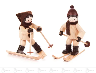 Zdjęcie produktu dla Miniaturowy narciarz zjazdowy naturalny (2) Wysokość ok. 6,5 cm NOWOŚĆ
