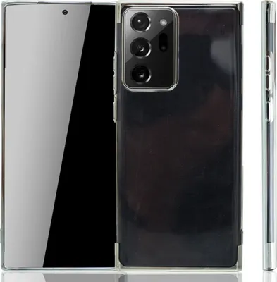 Produktbild von Handyhülle für Samsung Galaxy Note 20 Ultra Silber - Clear - TPU Silikon Case Backcover Schutzhülle in Transparent   Silber