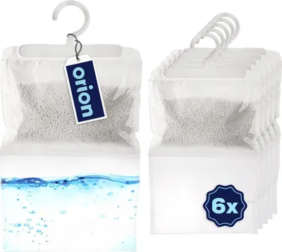 Produktbild von Orion | Luftentfeuchter - Ultra Fresh - 6 Stück - 400 g - Geruchlos - Bis zu 20 m² - zum Aufhängen