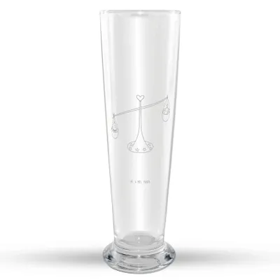 Produktbild von Mr. & Mrs. Panda Bierglas Sternzeichen Waage - Transparent - Geschenk, Marienkäfer, Gleichgewicht, Weißbierglas, Bier Glas, Weizen, Horoskop, Weizenbier, Biene, Hummel