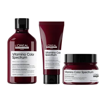 Produktbild von L'Oréal Professionnel Vitamino Color Spectrum 3er Set Shampoo 300 ml, Conditioner 200 ml & Maske 250 ml