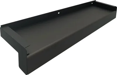 Produktbild von Aluminium Fensterbank dunkelbronze, Ausladung: 225 mm, Rasterlänge: 1800 mm Aluminiumabschluss mit Putzkante (Paar)