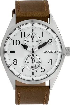 Produktbild von Oozoo Armbanduhr braun Leder Timepieces Herren Analog-Quarzuhr UOC10025