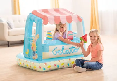 Zdjęcie produktu dla Intex Ice Cream Stand Play House, Basen nadmuchiwany, Dziecko, Niebieski, 2,68 kg