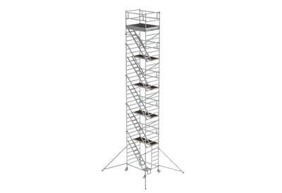 Produktbild von MUNK Rollgerüst mit Schrägaufstiegen 1,35x1,80m Plattform, 12,35m AH