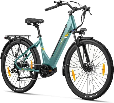 Produktbild von Touroll Urbano 3 E-Bike – Kraftvoller 250 W Mittelmotor, 540 W Peak, 70 Nm, 120 km Reichweite, Hydraulikbremsen, Shimano 7-Gang