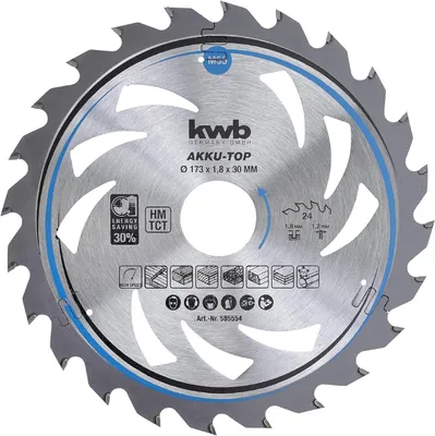 Obrázok produktu pre kwb 585554 Karbidový pílový kotúč 173 x 30 x 1,2 mm Počet zubov: 30 1 ks