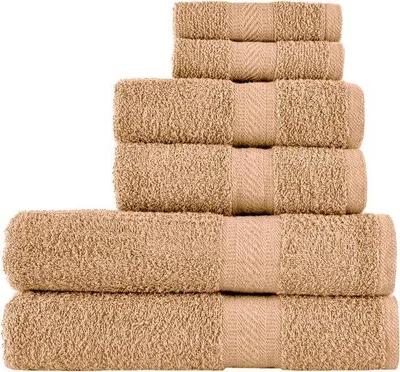 Produktbild von Famanu Handtuchset 6-teilig - Baumwolle, 2 Badetücher, 2 Handtücher, 2 Waschlappen