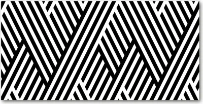Produktbild von Tulup® Glas-Bild - 100x50 -Wandkunst - Wandbild hinter gehärtetem Sicherheitsglas  - Sonstige - Geometrische Figuren - Schwarzweiß