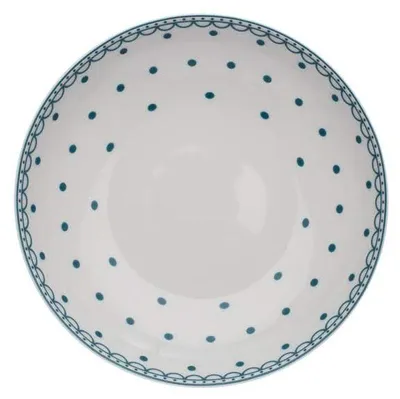 Produktbild von Thun 1794 Tom, tiefer Teller, 20 cm, gepunktet, petrolblau, tschechisches Porzellan, Thun