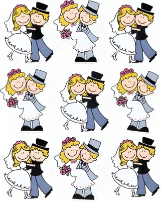 Produktbild von KNORR PRANDELL Dekostreu Hochzeit Hochzeitspaar 1 3 - 35 cm Holz