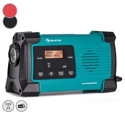 Obrázok produktu pre Auna Radio, dobíjacie DAB rádio, DAB Plus rádio s Bluetooth, rádio s batériou, DAB/DAB+/FM, kuchynské rádio s LCD displejom, budík, malé retro rádio, rádio so sieťovou zástrčkou, USB & streaming, 1W