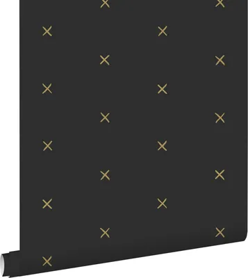 Immagine prodotto di ESTAhome carta da parati motivo grafico nero e oro 53 cm x 10.05 m