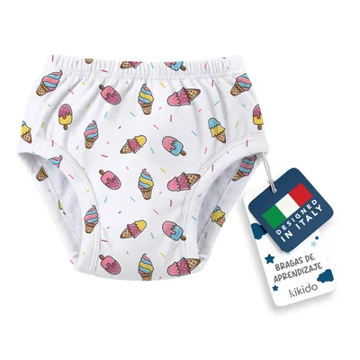 Imagen del producto de Kikido Training Pants - 1x Calzones de Entrenamiento Lavables - Bragas de Aprendizaje para Bebé - Talla M - Helado