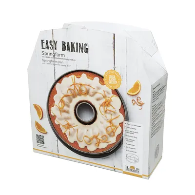 Immagine prodotto di Birkmann Easy Baking Springform mit Zwei Böden, Spring Form, Kuchenform, Servierboden, Anithaft, 28 cm, 881051