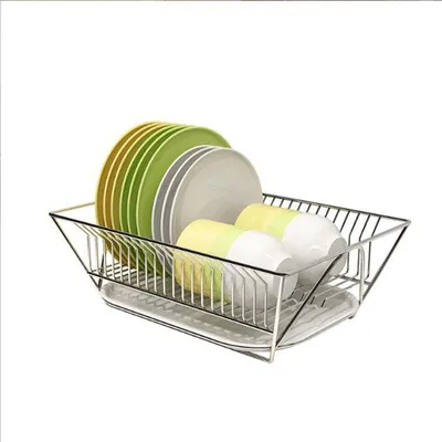Image de Évier en acier inoxydable pour cuisine, avec égouttoir, dimensions : 29,5 x 37,5 cm