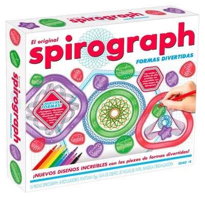 Spirograph Zeichenset mit Filzstiften, 34 Teile, für Kinder ab 8 Jahren