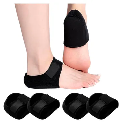 Produktbild von Fersenpolster 2 Paar für Plantarfasziitis, Fußgewölbe-Pads bei Fersensporn und rissigen Fersen. Weiche Gel-Fersenpolster.