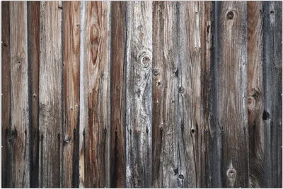 Produktbild von Wallario Wandbild Alte Holzwand - Holzplanken in grau und braun, Größe: 61 x 91,5 cm, Poster mit rahmenlosen Bildhalter