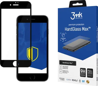 Obrázok produktu pre 3MK HardGlass Max iPhone 8, Apple, iPhone 8, Odolné proti pádu, Odolné proti poškriabaniu, Priehľadná, 1 kusov