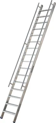 Produktbild von Alu Profi Stufenanlegeleiter Mod. 220 mit 2 Handläufen - Stufenanzahl: 16, Leiternlänge (L): 3,91 m