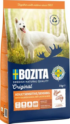 Produktbild von Bozita - Trockenfutter Hund - Original Adult Sensitive mit Lachs & Reis - 3 kg